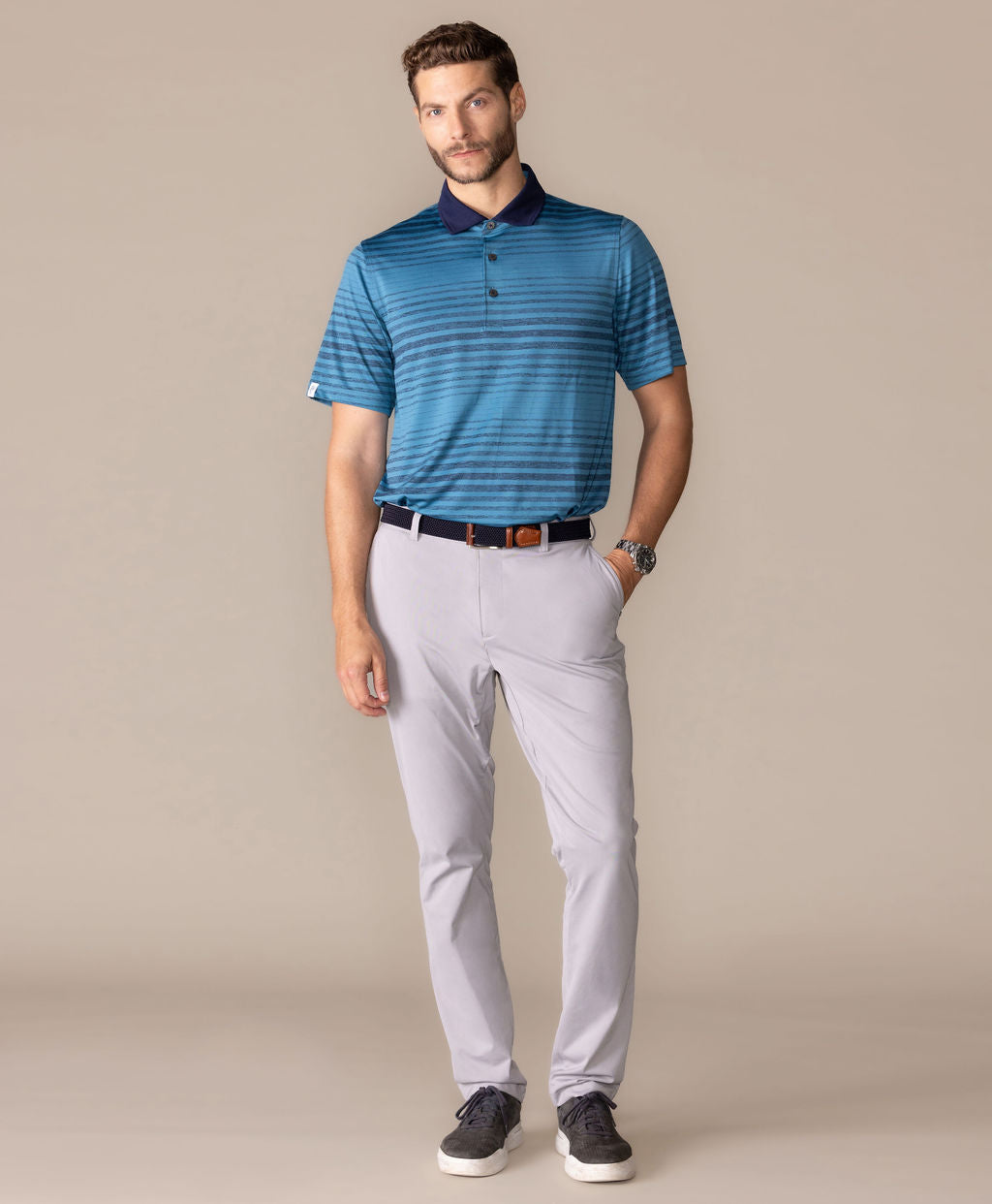 Breezy Stripe Polo