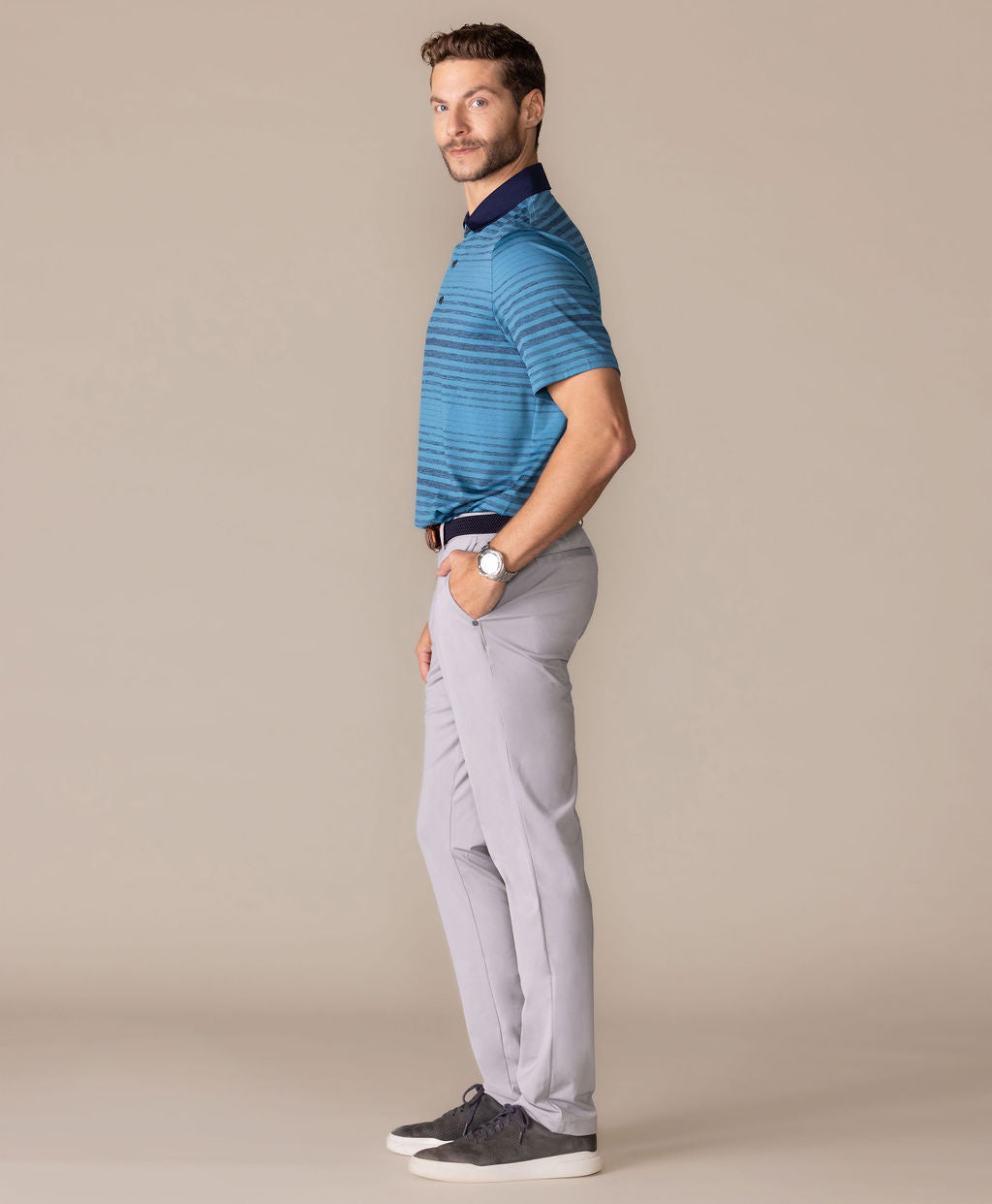 Breezy Stripe Polo