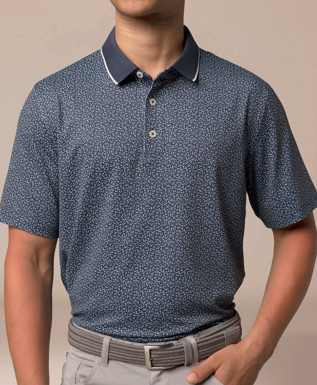 Micro Floral Polo