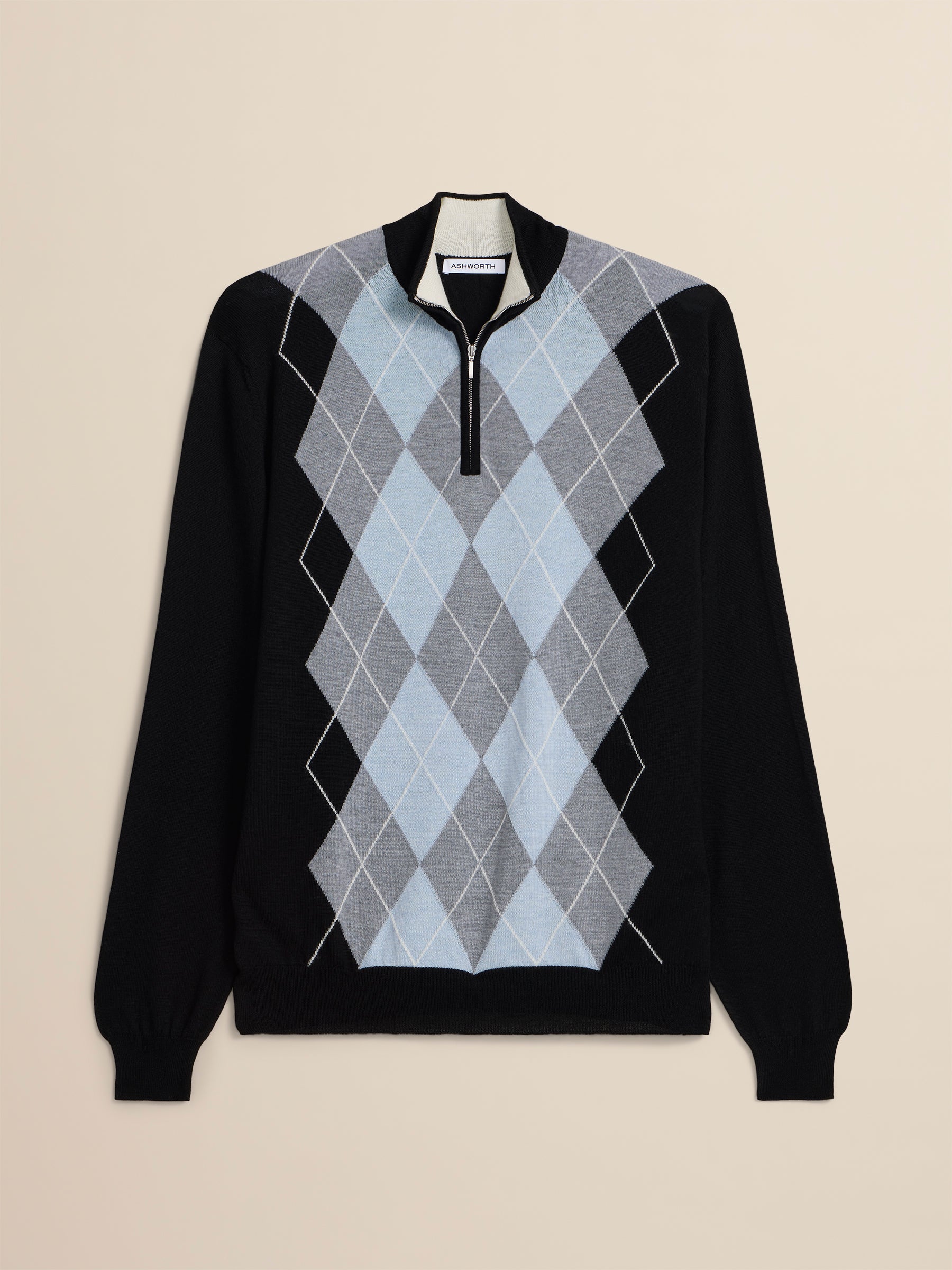 Extrafine Merino Argyle 1/4 Zip