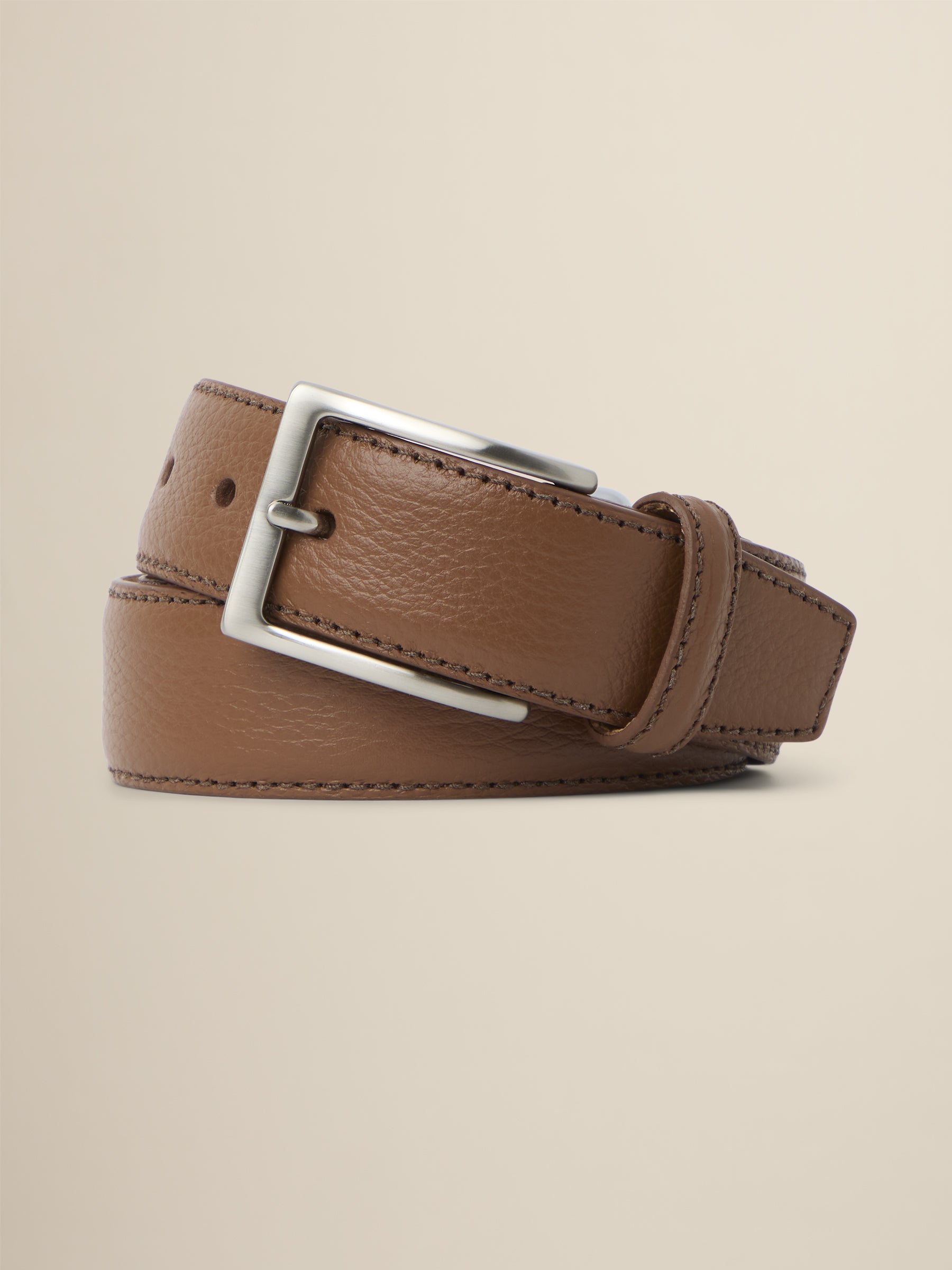 Solid Pebbled Leather Belt image