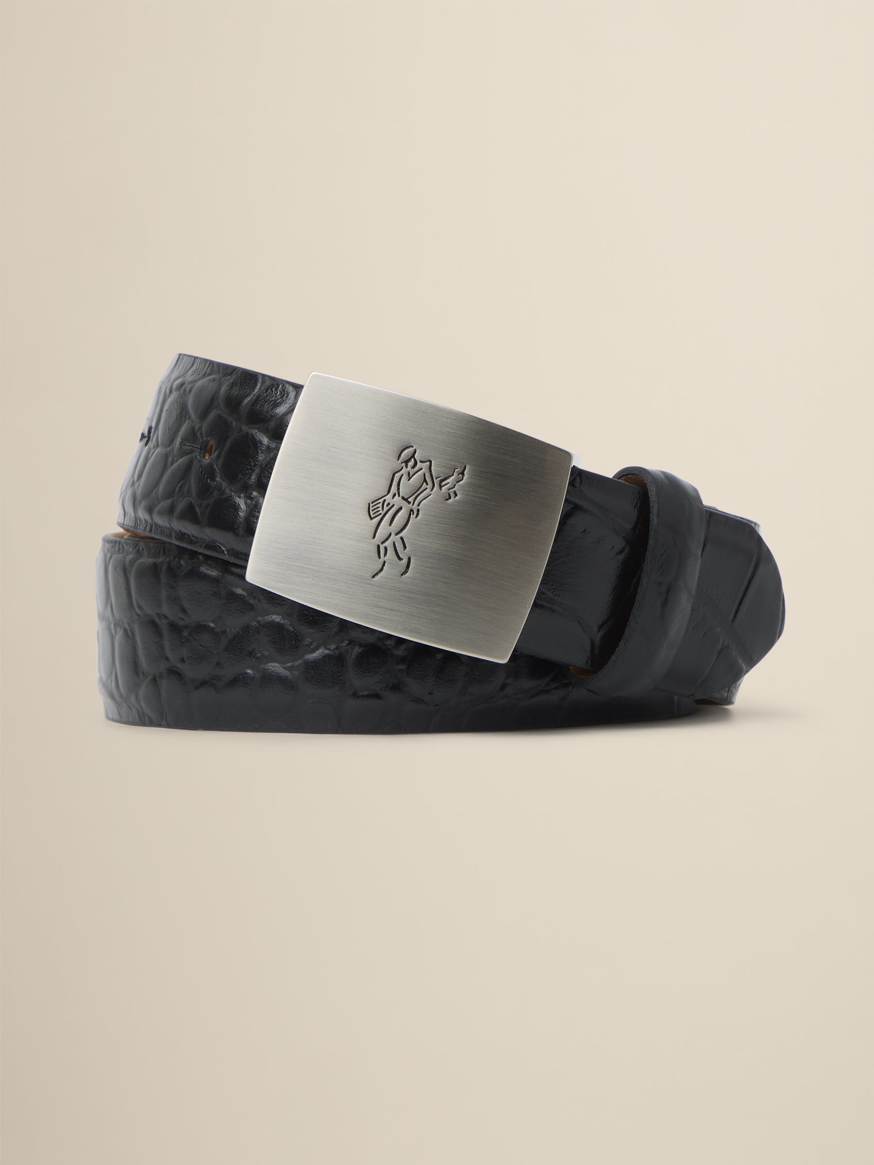 Embossed Croc Golfman Belt