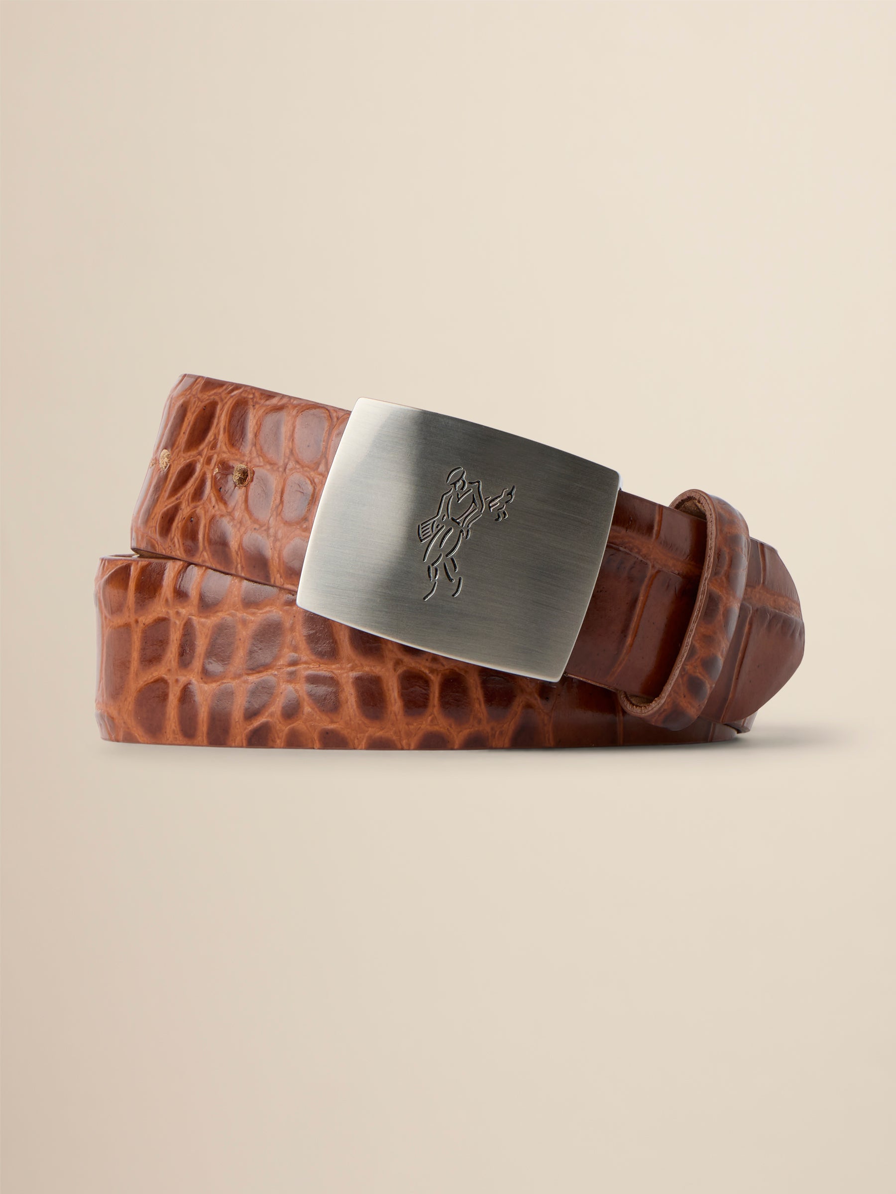 Embossed Croc Golfman Belt