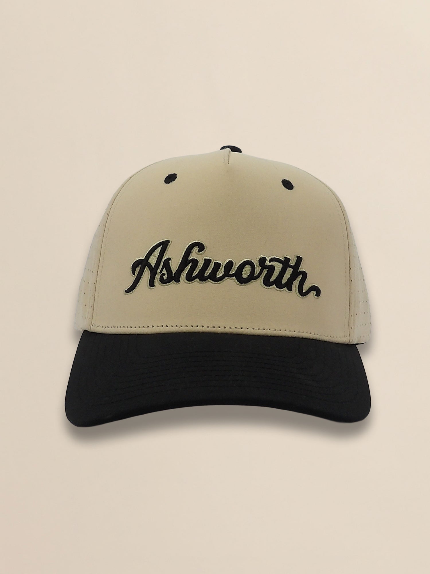 2 Tone Perforated Active Poly Script Cap