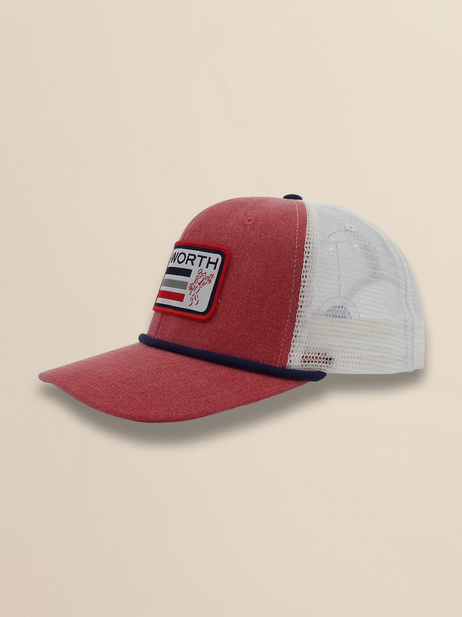 2 Tone Mesh Back Vintage Twill Flag Label Trucker Cap