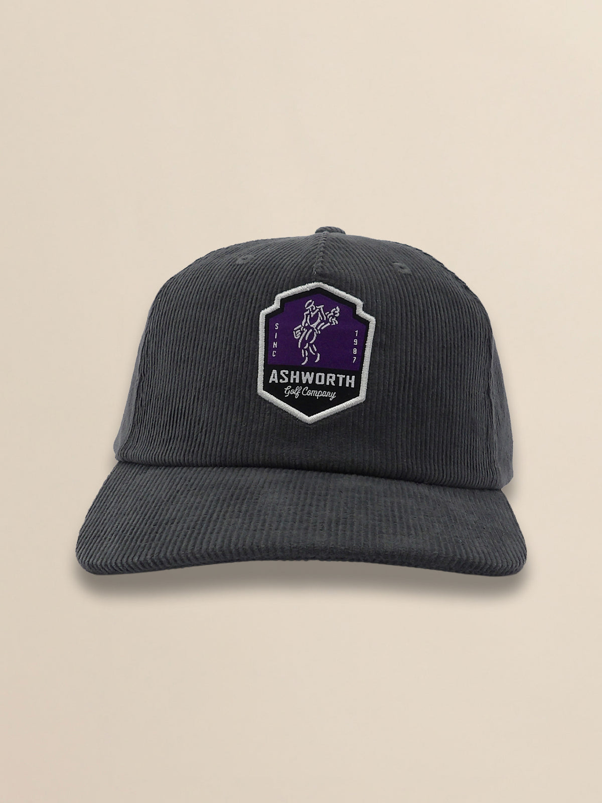 Wide Wale Cord Woven Label Patch Cap
