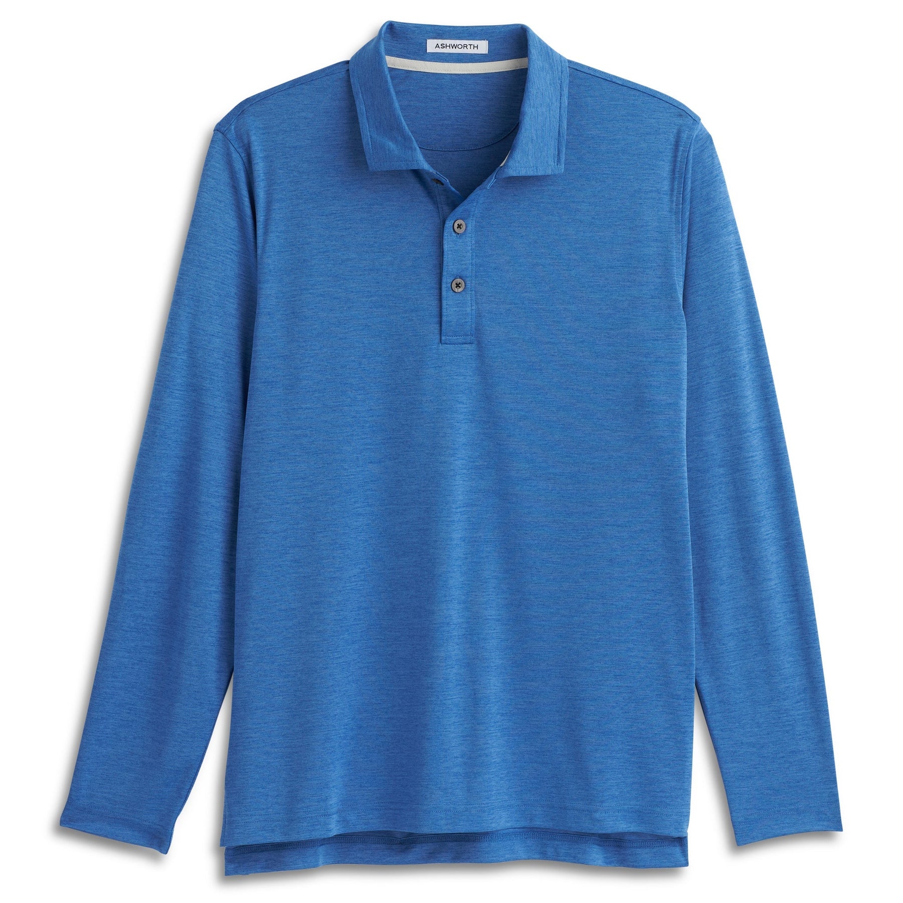 Ashworth Golf Men s Long Sleeve UV Polo Cobalt Heather XXLarge