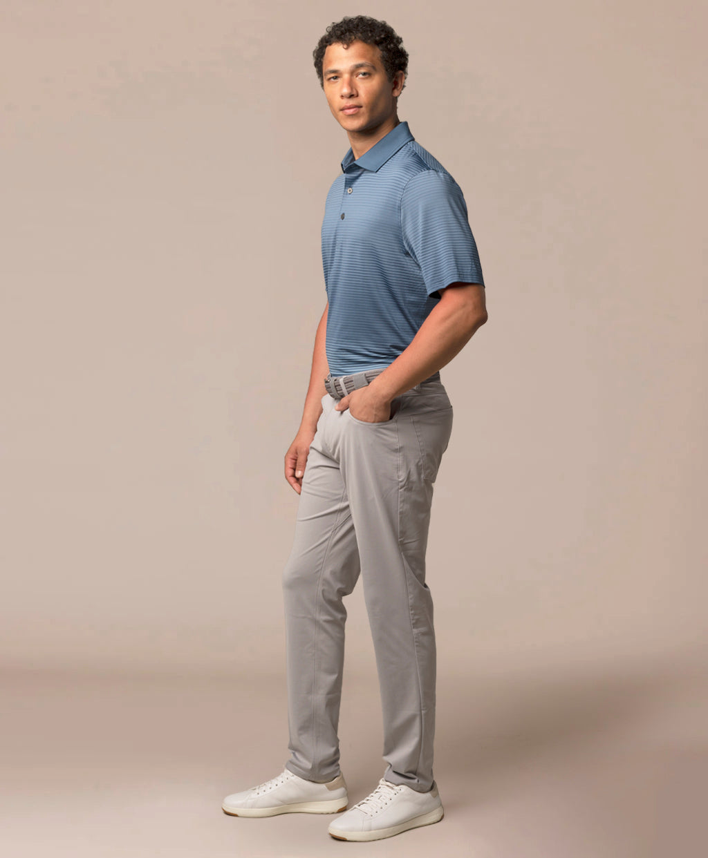 Gradient Stripe Polo image