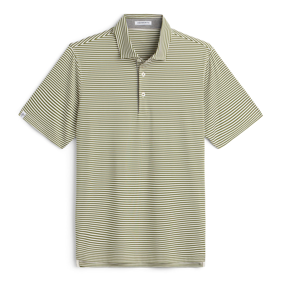 Ashworth Golf Men s Fairway Polo Chambray White XXLarge