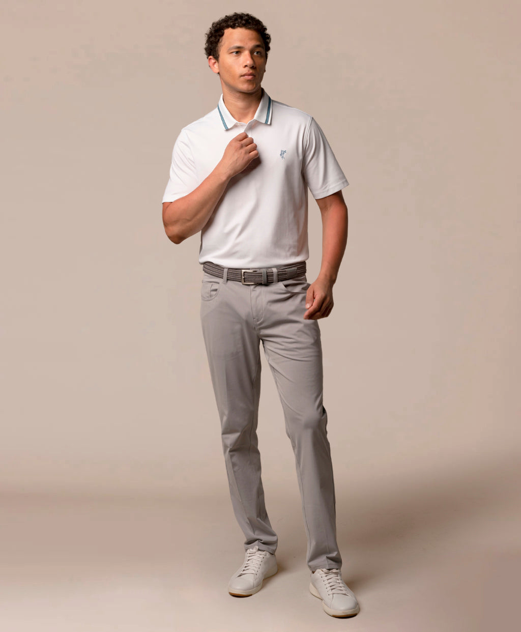Ashworth Golf Men's The O.G. Polo XLarge / White/Blue Heaven/Driver Navy