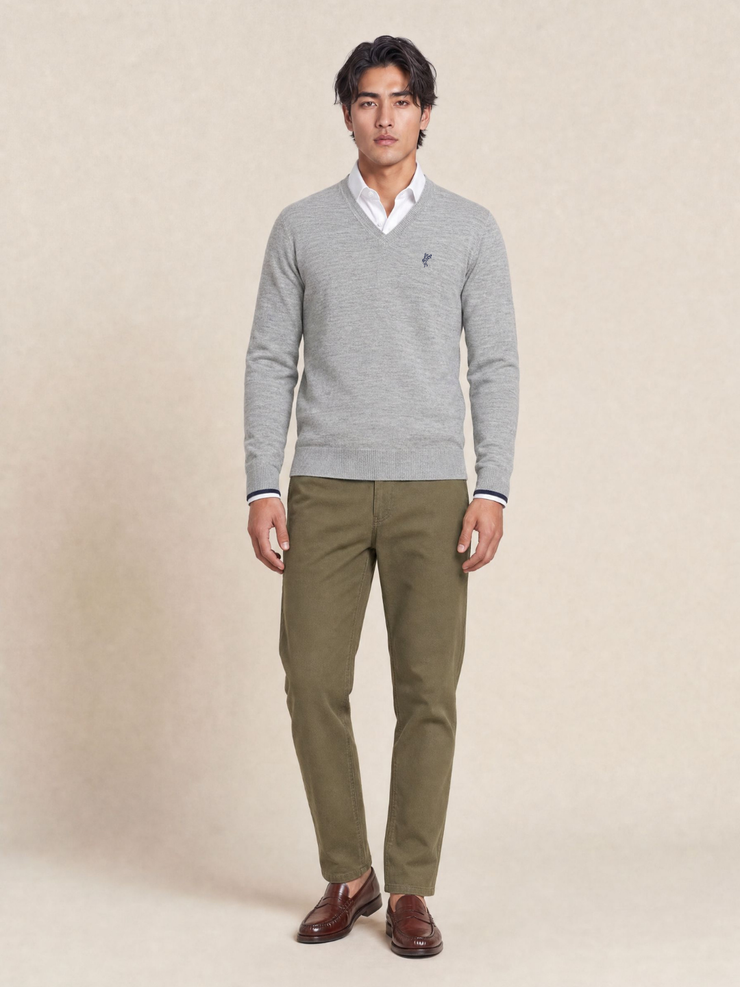 Fully Fashioned V-Neck Sweater