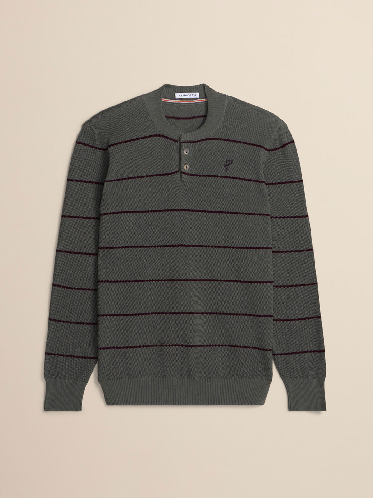 Striped Mockneck Sweater image