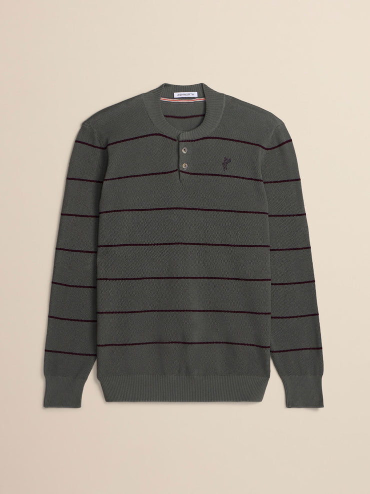 Striped Mockneck Sweater