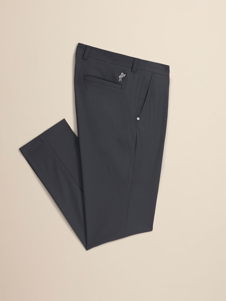 Asphalt  pants with a brand logo on a beige background