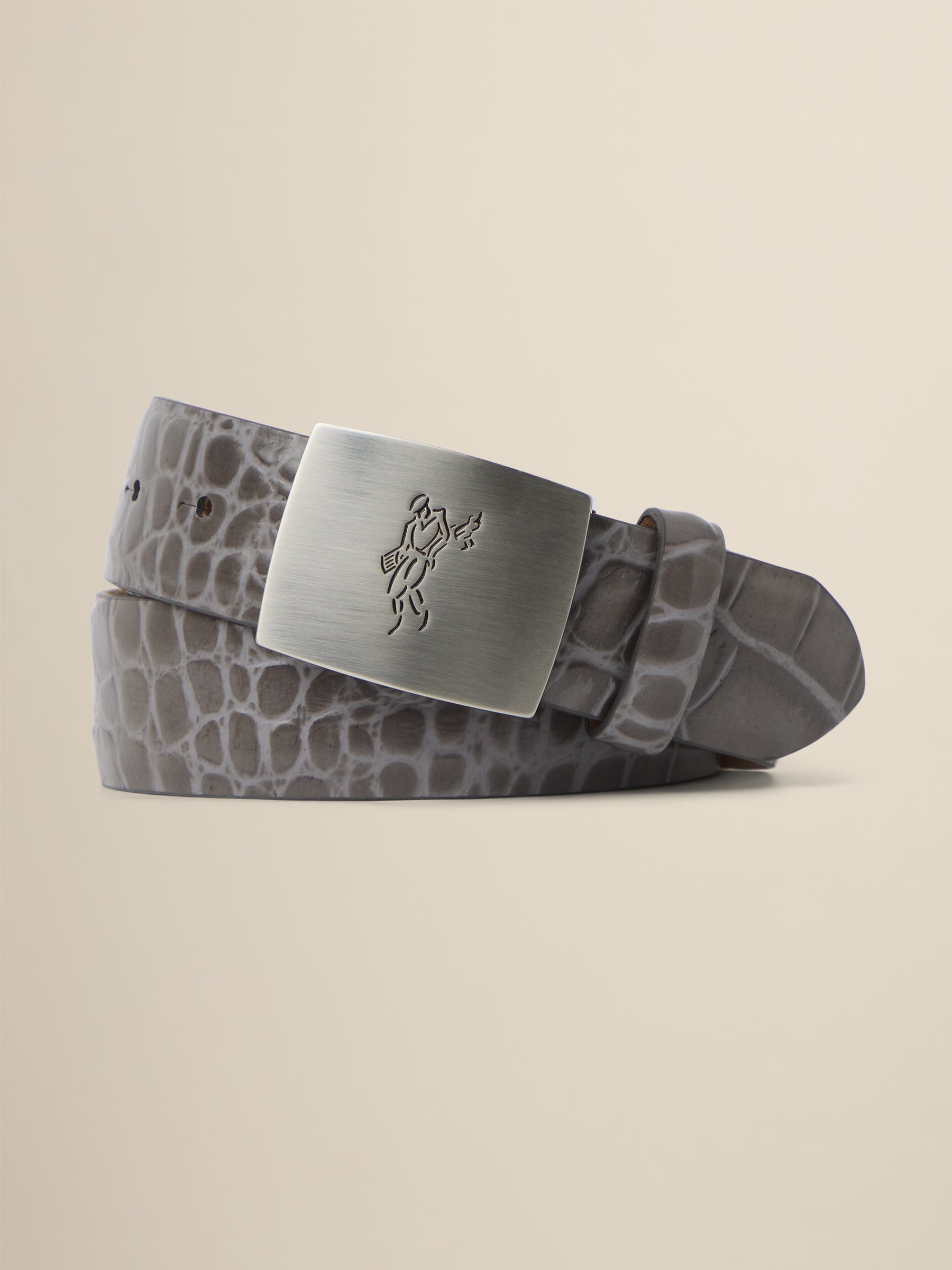 Embossed Croc Golfman Belt