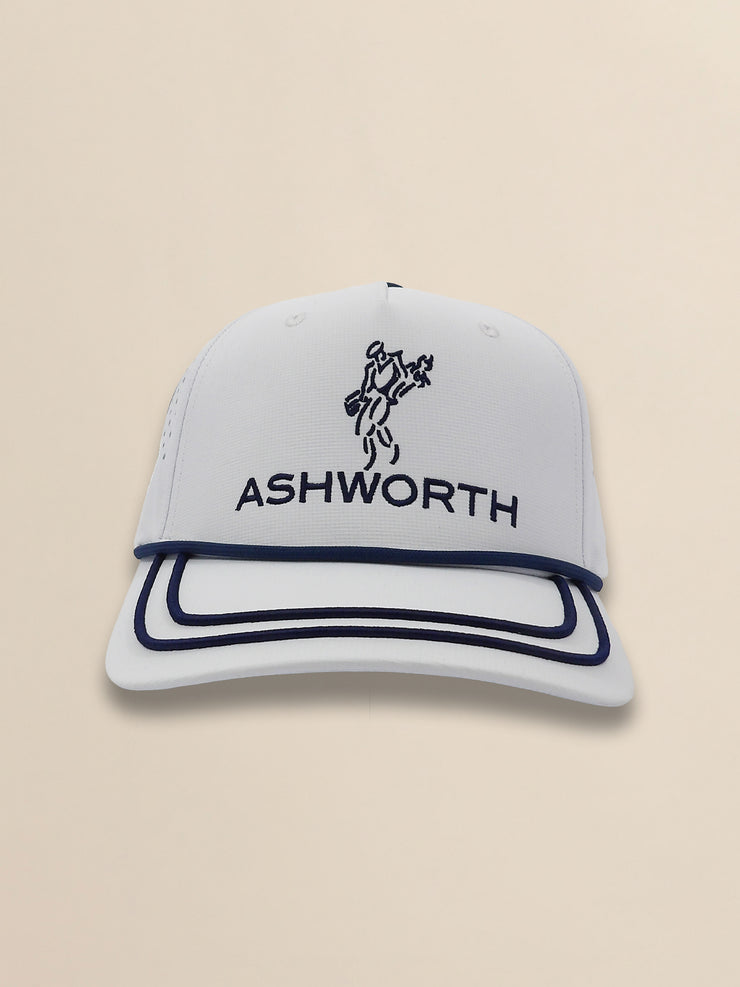 Perforated Pearl Poly Stacked Logo Cap