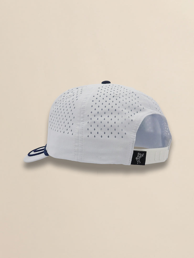 Perforated Pearl Poly Stacked Logo Cap