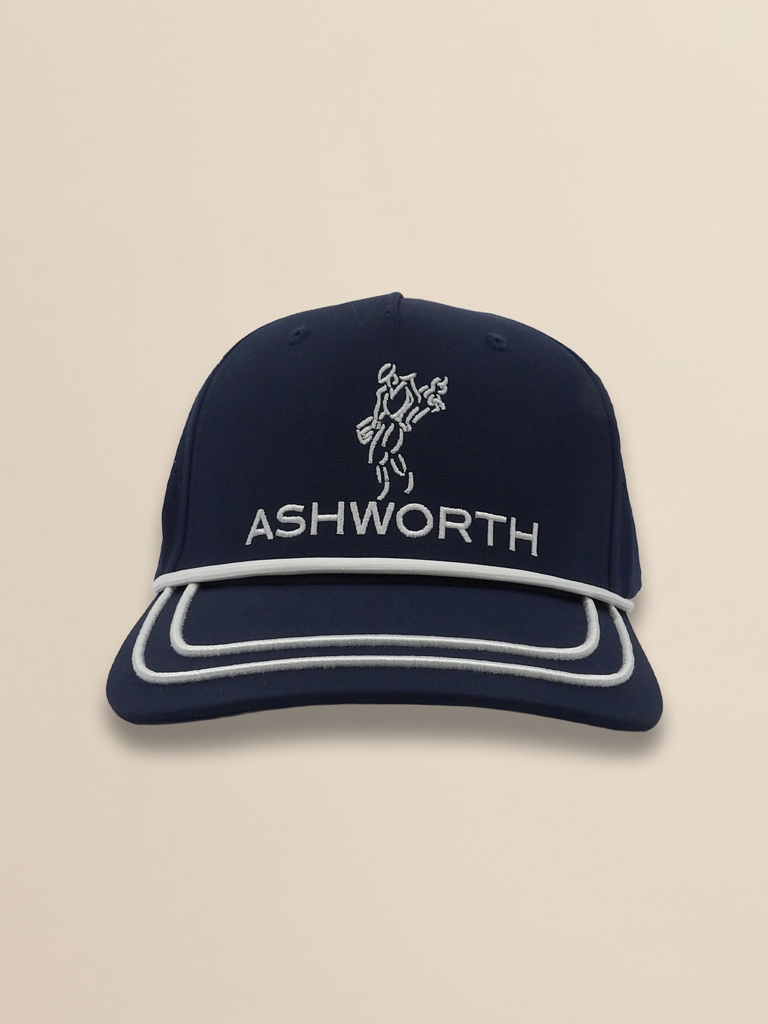Perforated Pearl Poly Stacked Logo Cap