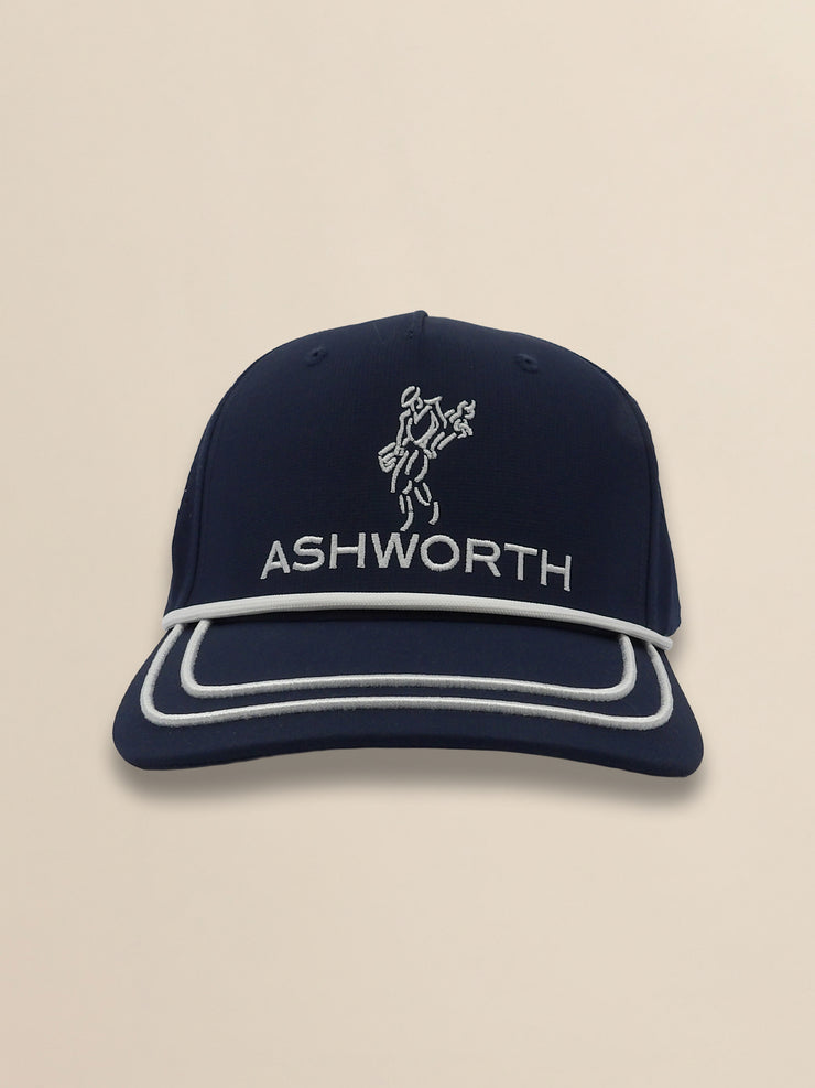 Perforated Pearl Poly Stacked Logo Cap