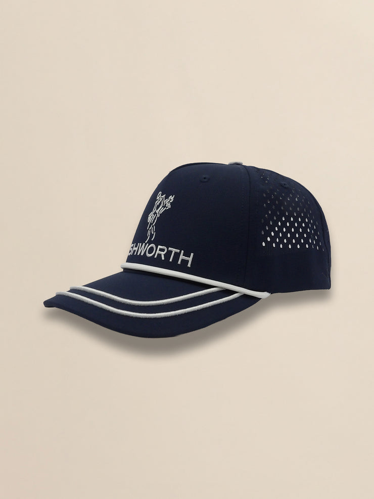 Perforated Pearl Poly Stacked Logo Cap