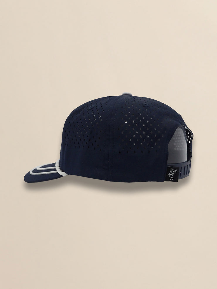 Perforated Pearl Poly Stacked Logo Cap