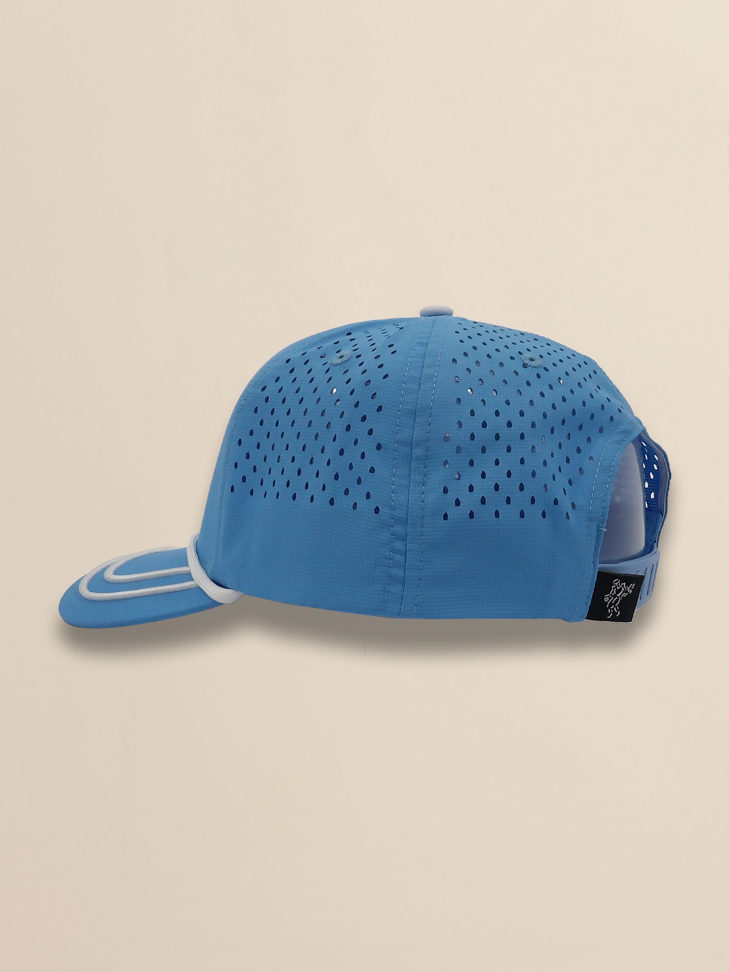 Perforated Pearl Poly Stacked Logo Cap
