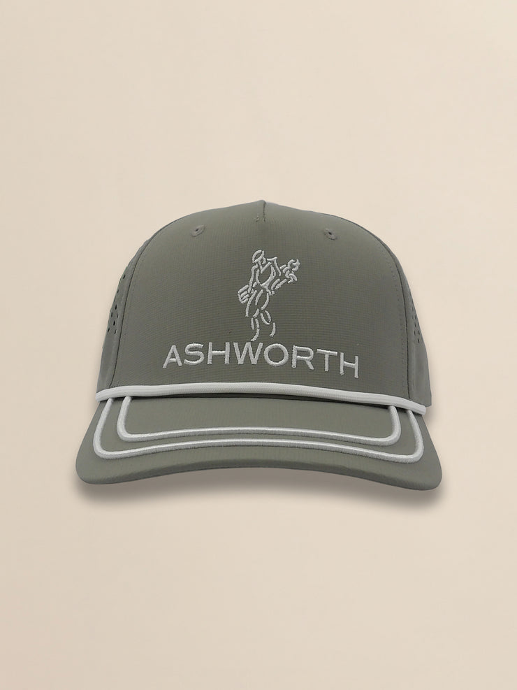 Perforated Pearl Poly Stacked Logo Cap