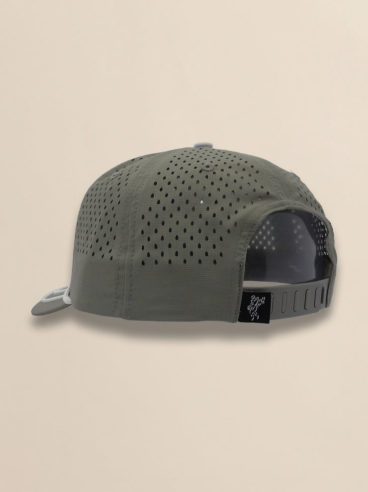 Perforated Pearl Poly Stacked Logo Cap