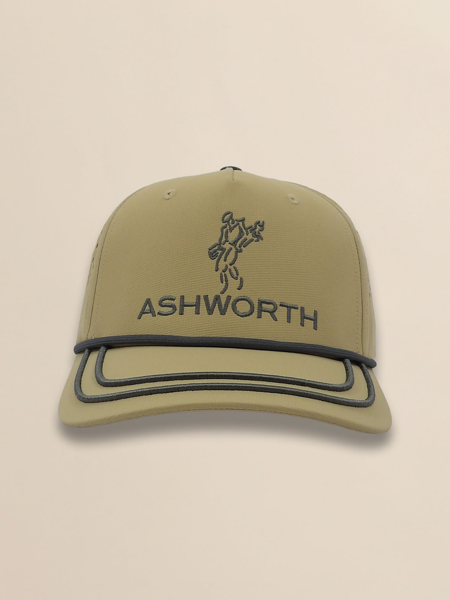 Perforated Pearl Poly Stacked Logo Cap