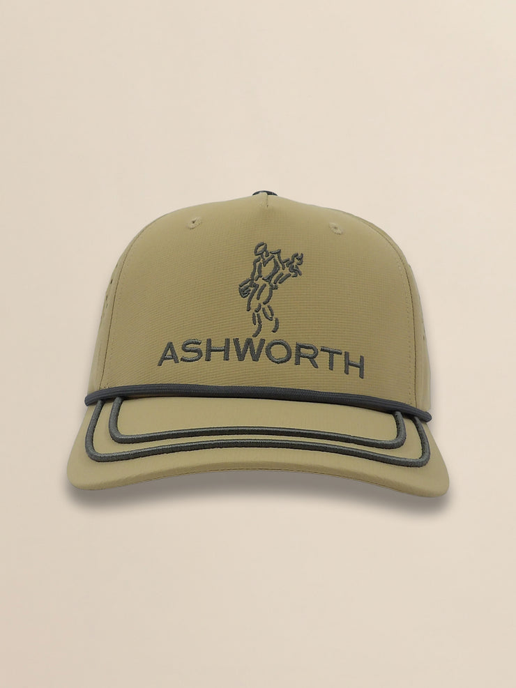 Perforated Pearl Poly Stacked Logo Cap