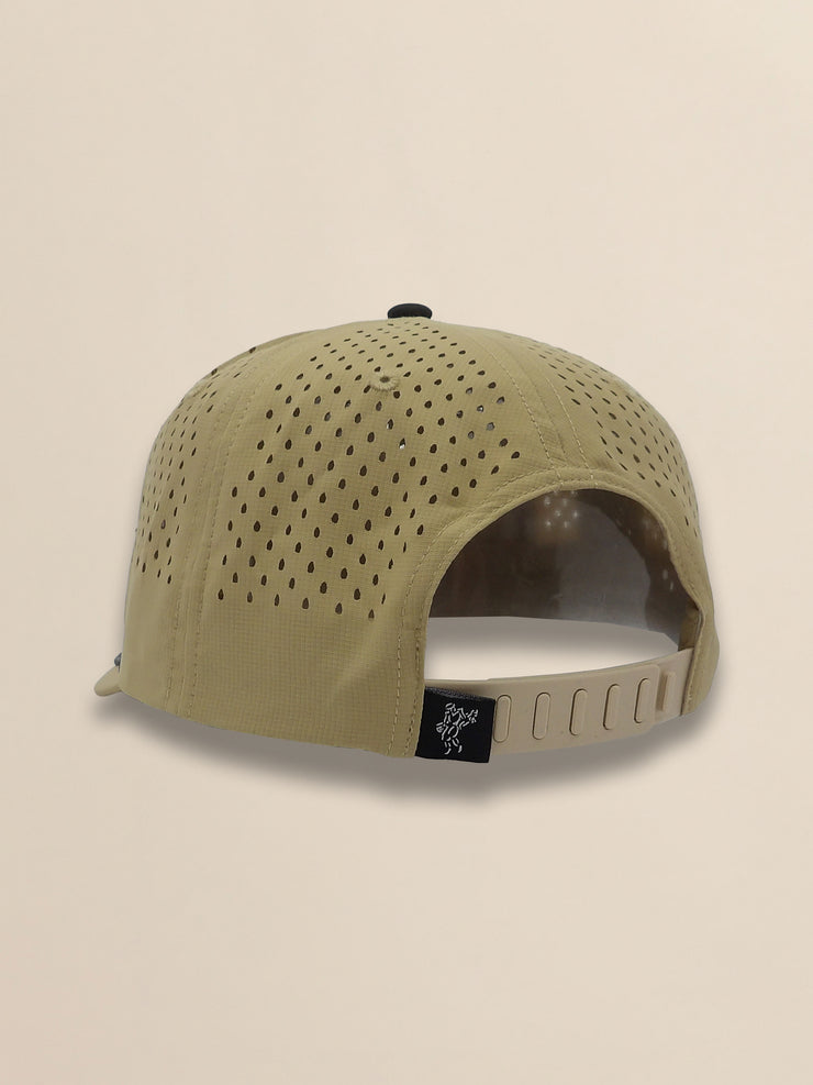 Perforated Pearl Poly Stacked Logo Cap