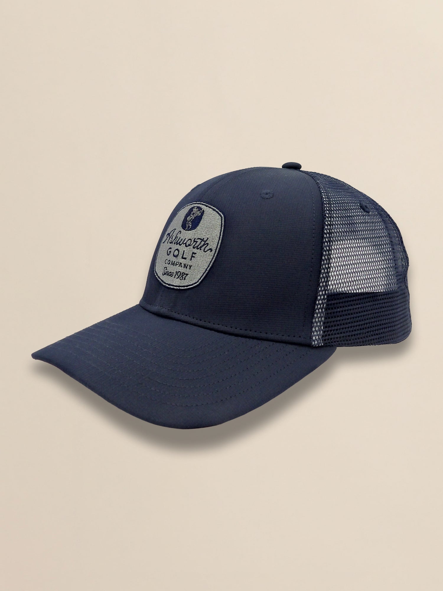 Mesh Back Pearl Poly AGC Badge Cap
