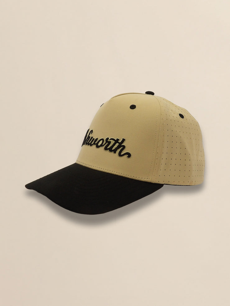 2 Tone Perforated Active Poly Script Cap