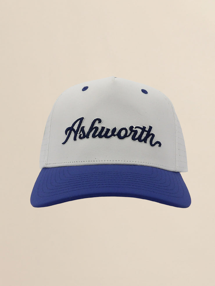 2 Tone Perforated Active Poly Script Cap