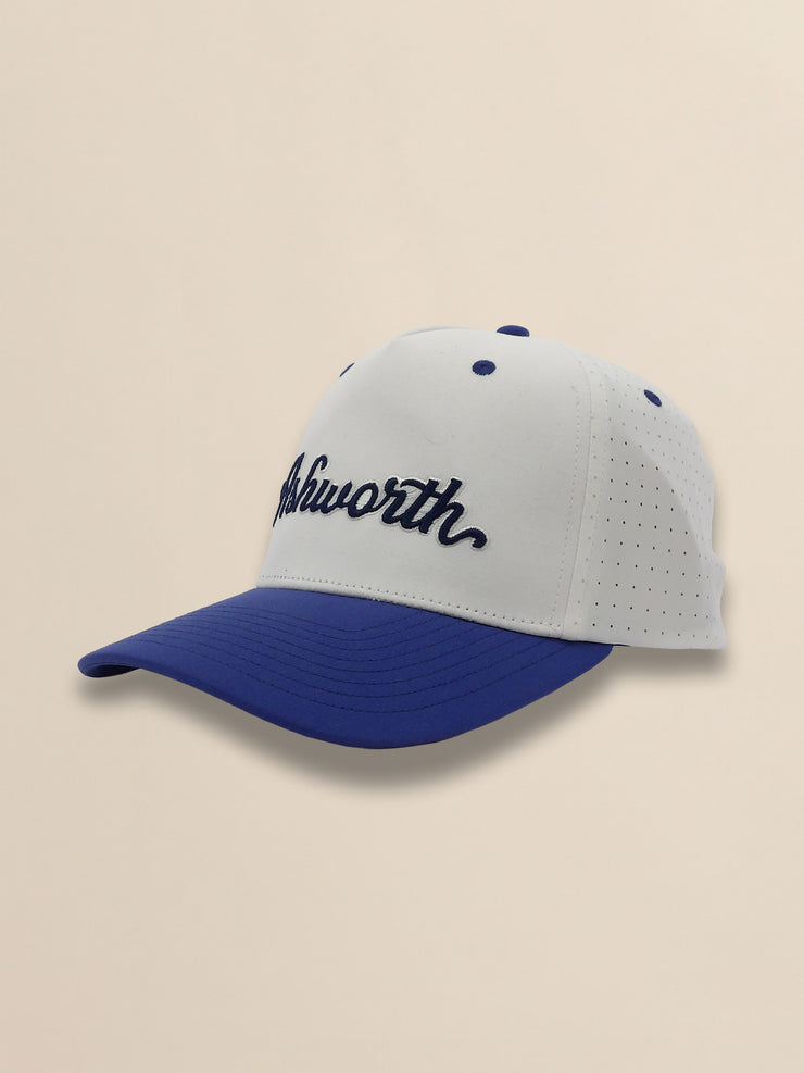 2 Tone Perforated Active Poly Script Cap