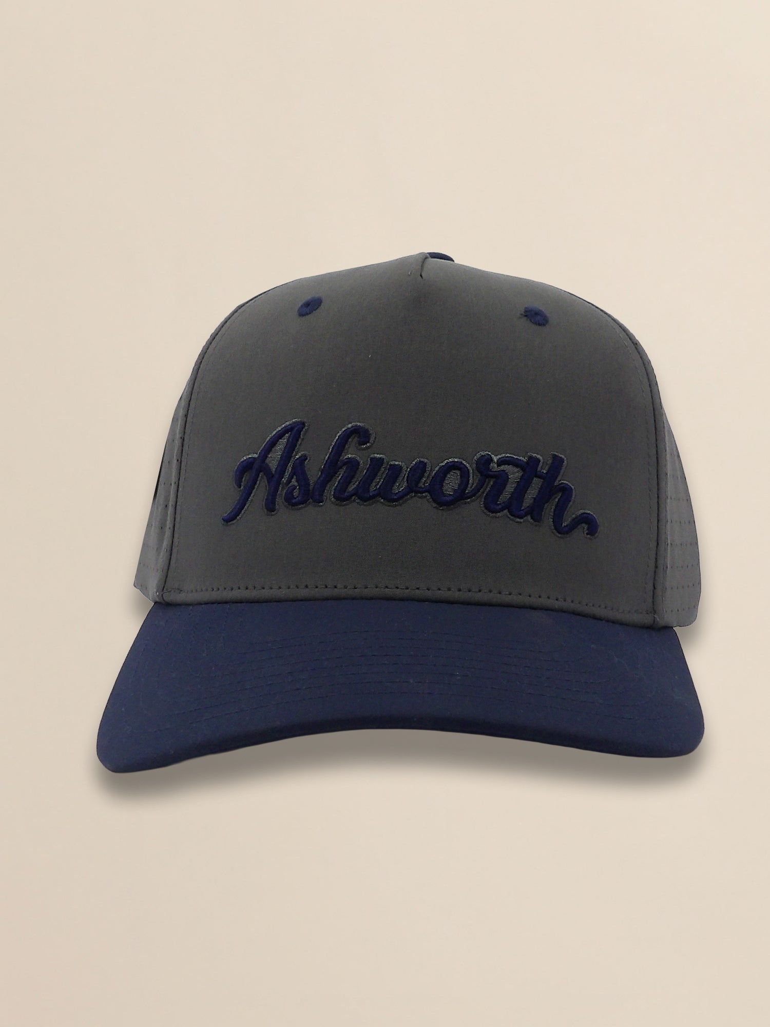 2 Tone Perforated Active Poly Script Cap