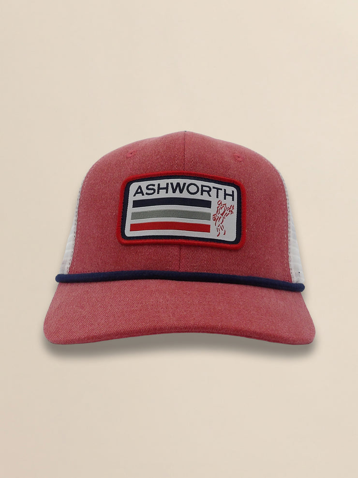 2 Tone Mesh Back Vintage Twill Flag Label Trucker Cap