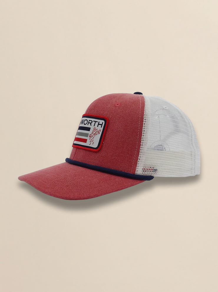 2 Tone Mesh Back Vintage Twill Flag Label Trucker Cap
