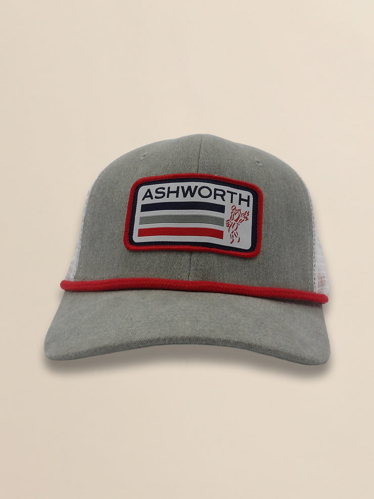 2 Tone Mesh Back Vintage Twill Flag Label Trucker Cap