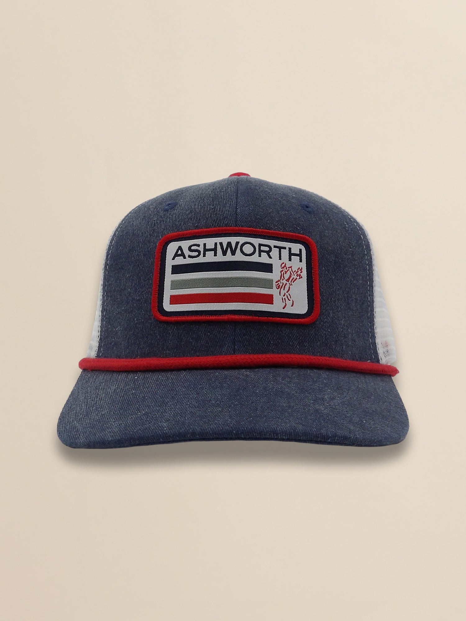 2 Tone Mesh Back Vintage Twill Flag Label Trucker Cap