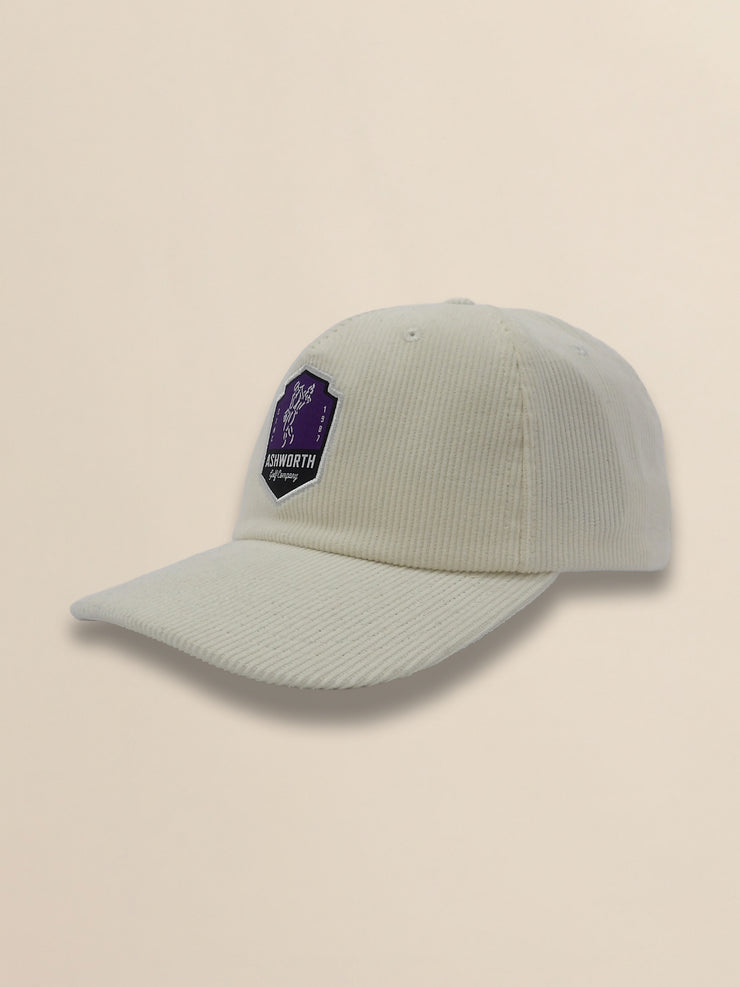 Wide Wale Cord Woven Label Patch Cap