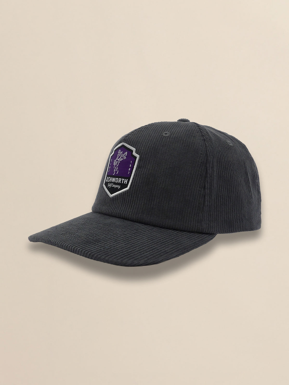 Wide Wale Cord Woven Label Patch Cap